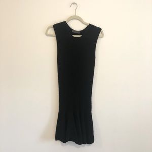 Alessandro Miele Italian Knit Fit & Flare Black Dress